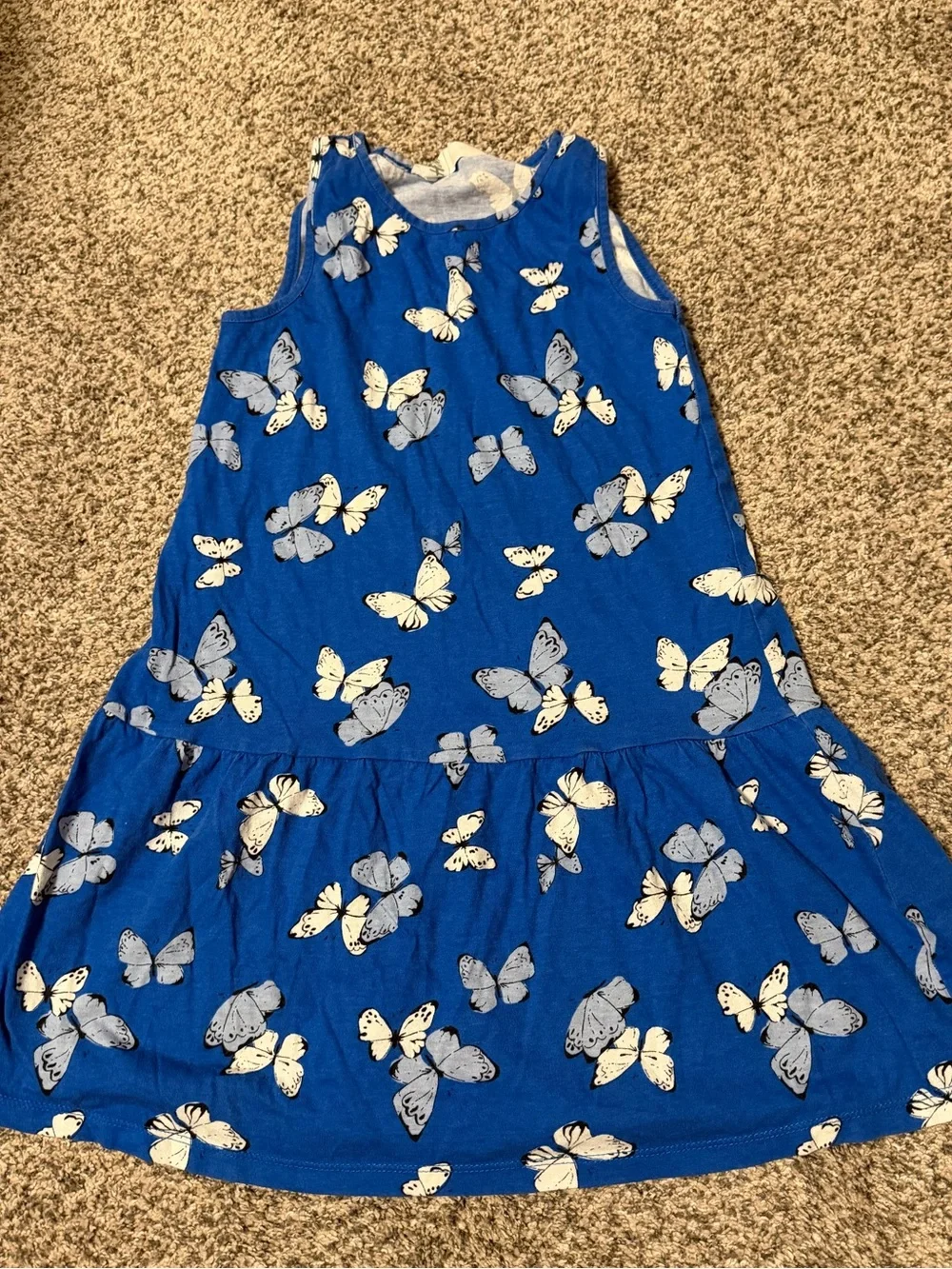 H&M Royal Blue Butterfly Print Girls' Casual Dress